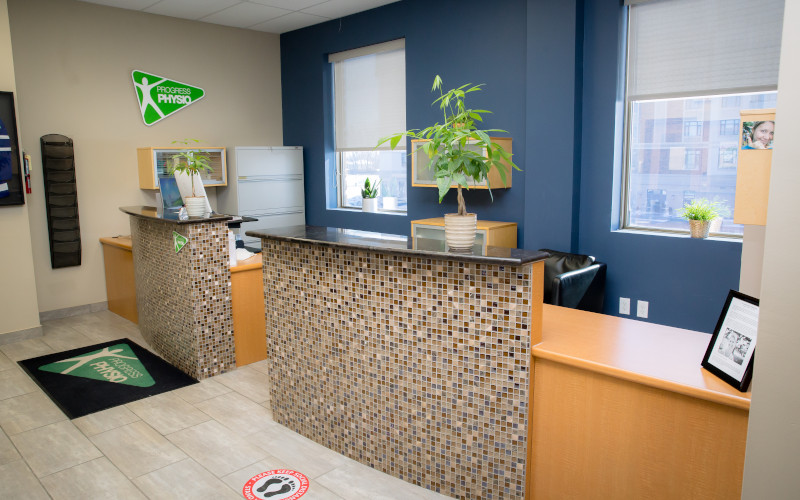 The Progress Physiotherapy reception desk